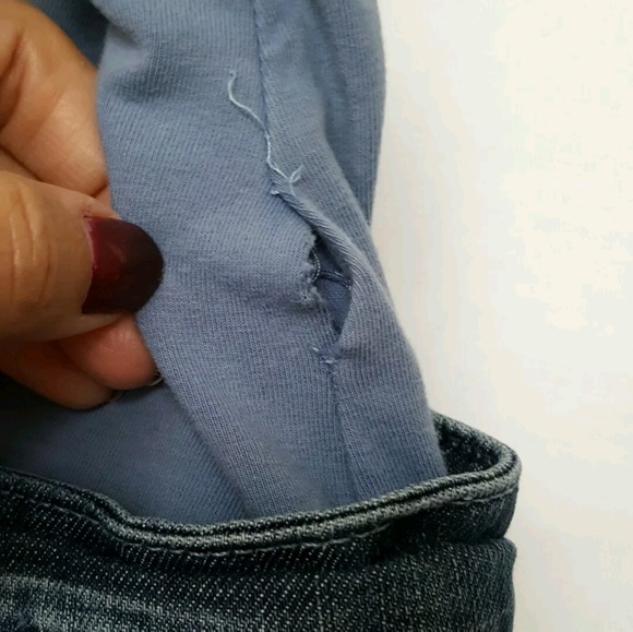 Distressed crop capris denim jeans M/L - Picture 5 of 5